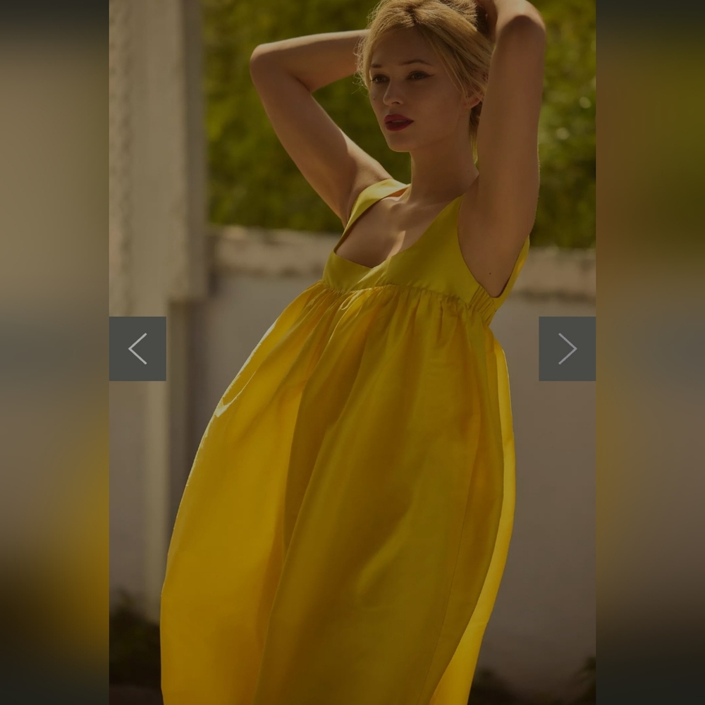 NWT Anthropologie Pinnacle by Shruti Sancheti Square-Neck Babydoll Maxi Dress